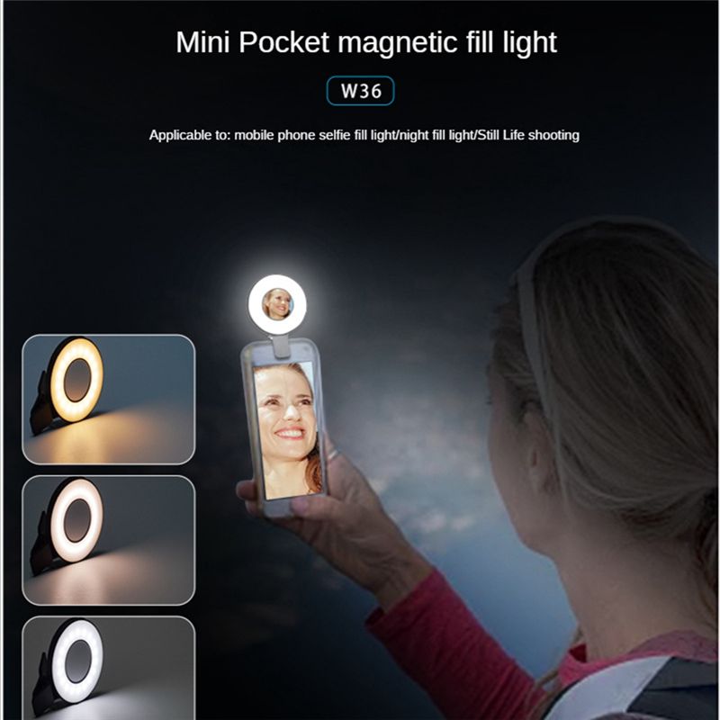 Beauty Makeup Video - AABFK Mini-invullicht Mobiele telefoon Live-uitzending Schoonheidslicht