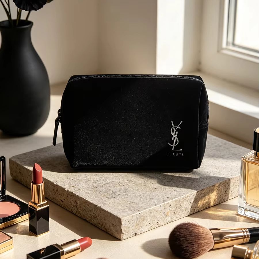 Ysl Beauty Makeup Bag - YSL's tas Zwart bedrukte cosmetische opbergtas