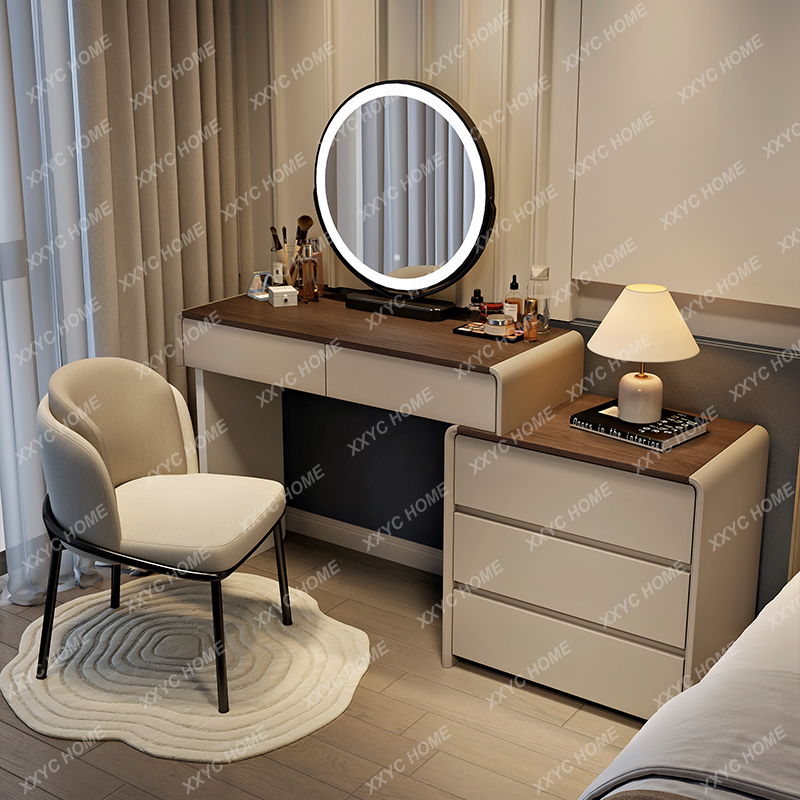 Beauty Makeup Vanity Set - HHAesthetic Houten Kaptafel Spiegel Volledige Set