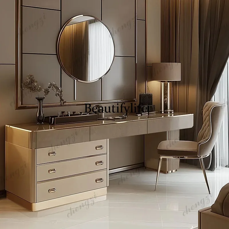 Beauty Makeup Vanity Set - E182 Volledige set houten kaptafel Scandinavische