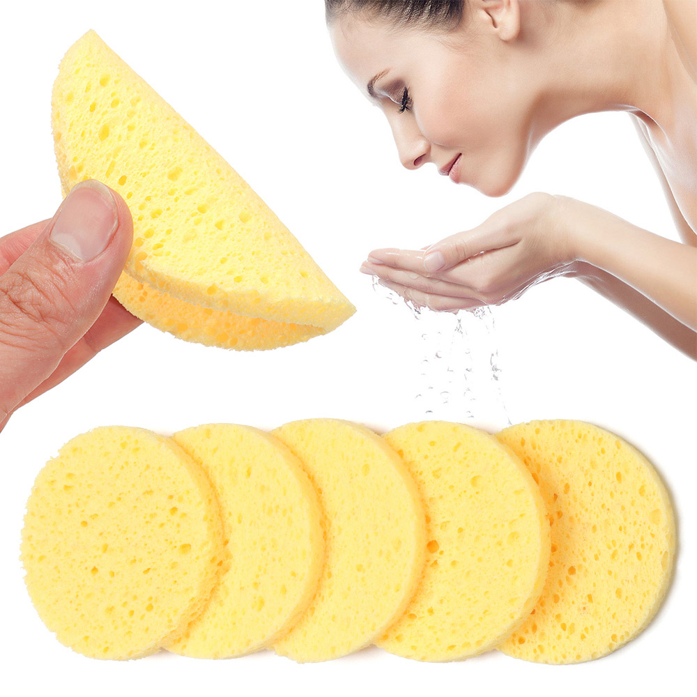 Cosmetic Sponge - 10 Stuks 6-9 Cm Geel Gezicht