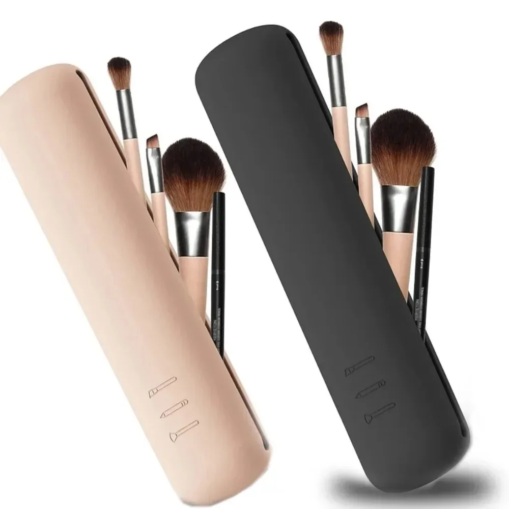 Cosmetic Sponge - Reismake-upborstelhouder Siliconen cosmetische penselen Tas Make-up