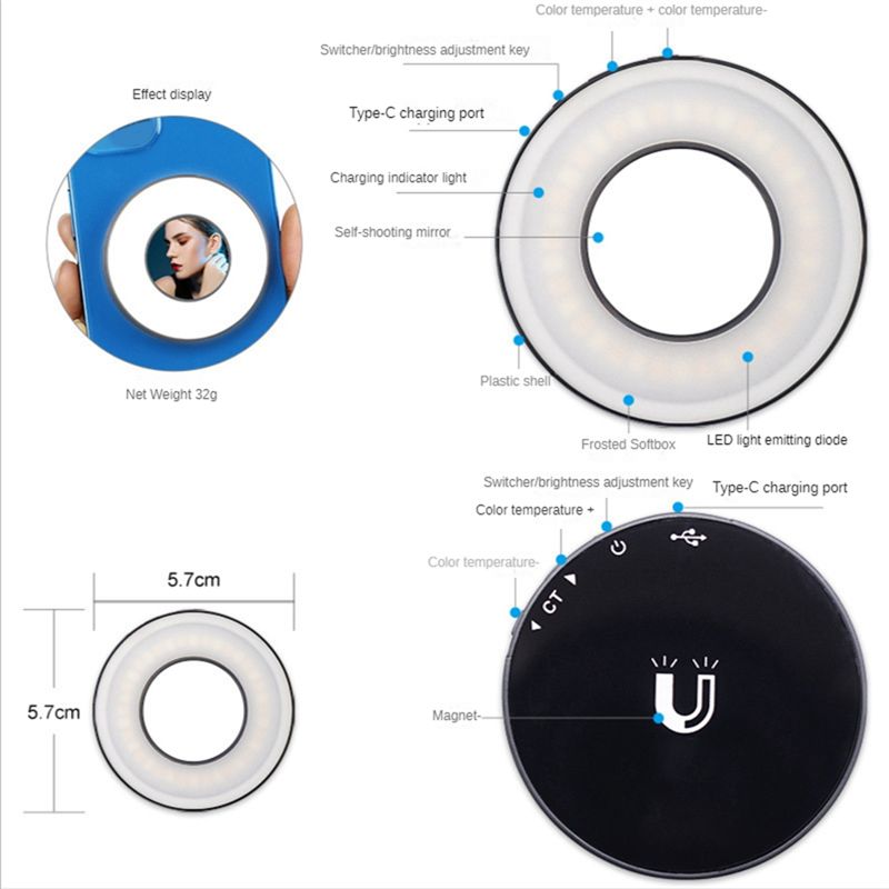 AABFK Mini-invullicht Mobiele  - Beauty Makeup Video recensie en prijs
