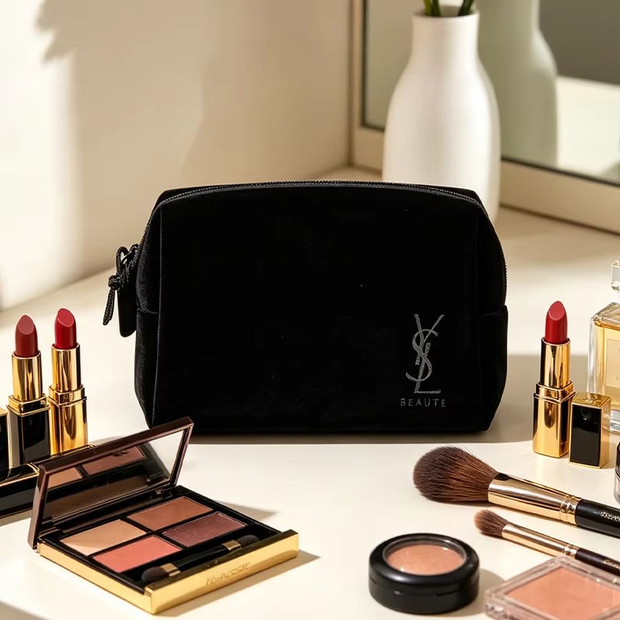 YSL's tas Zwart bedrukte cosme - Ysl Beauty Makeup Bag recensie en prijs