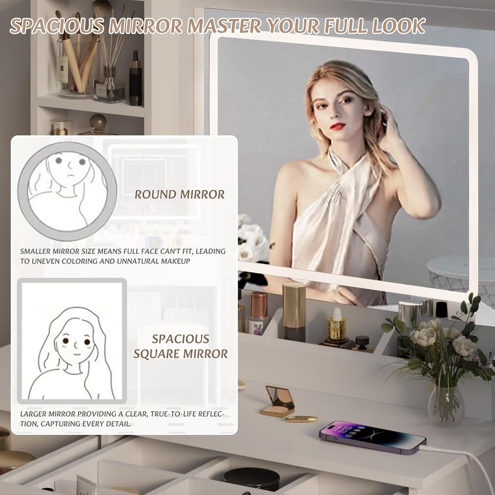 Dring Tafelset, Grote Opbergru - Beauty Makeup Vanity Set recensie en prijs