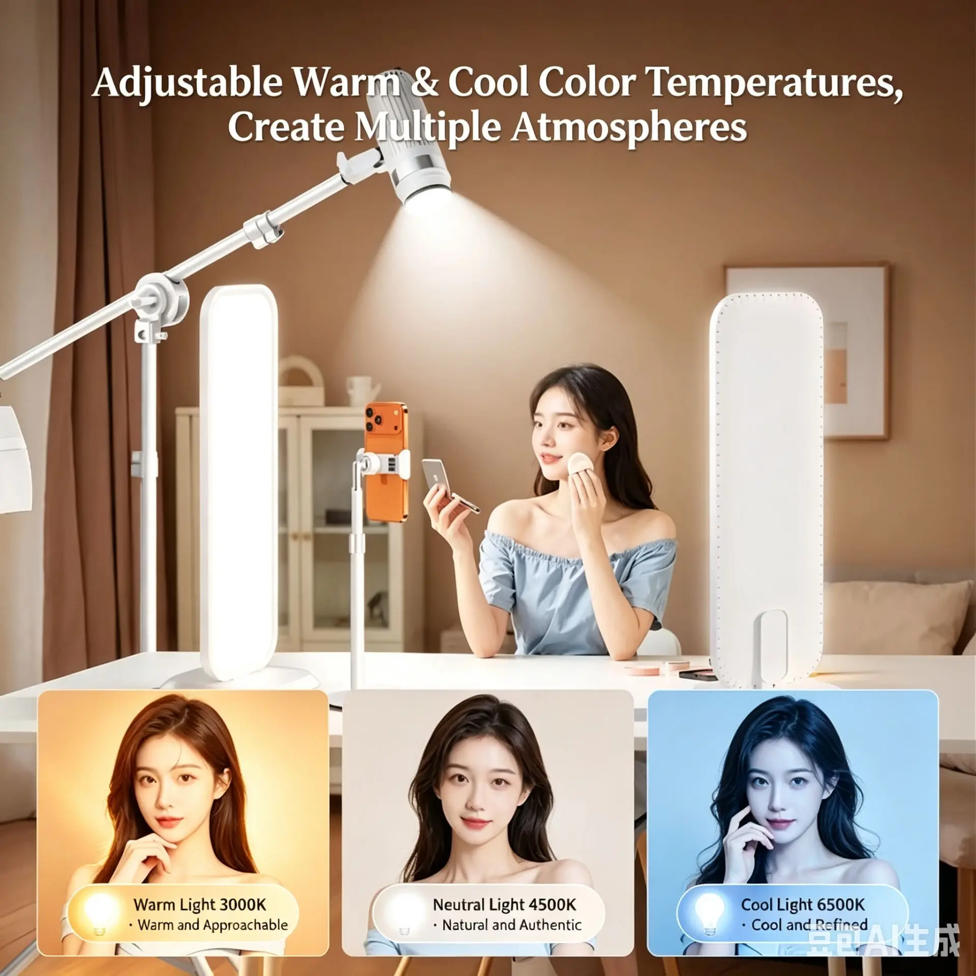 LED Desktop Half Body Fill Lig - Beauty Makeup Video recensie en prijs
