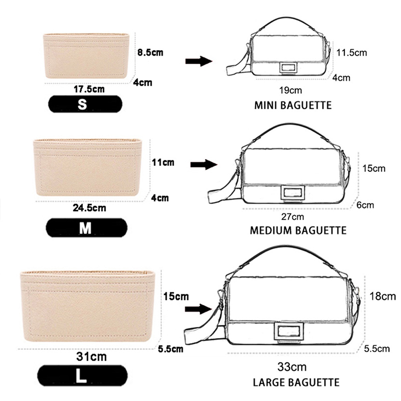 1Pc Vilt Insert Tas Organizer, - Ysl Beauty Makeup Bag recensie en prijs