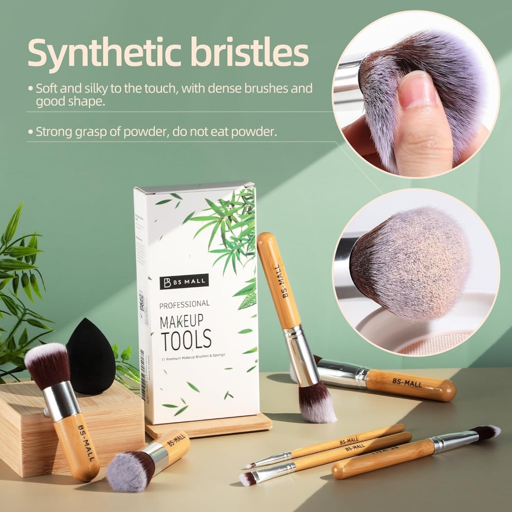 BS-MALL Make-Up Kwasten Set 11 - Pressed Powder Foundation recensie en prijs