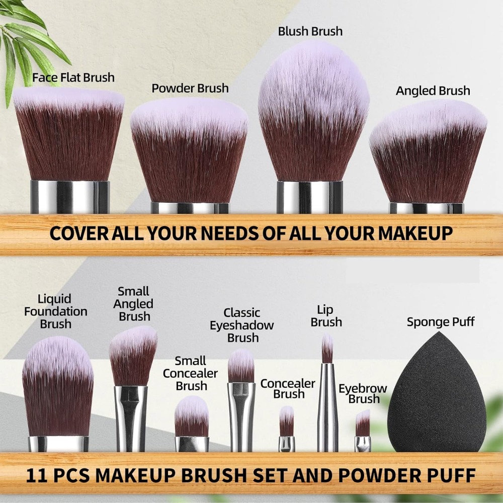 BS-MALL Make-Up Kwasten Set 11 - Pressed Powder Foundation recensie en prijs