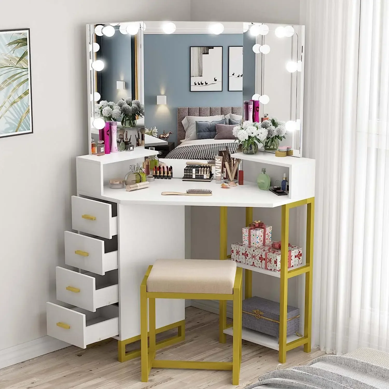 Beauty Vanity Set met LED-verl - Beauty Makeup Vanity Set recensie en prijs