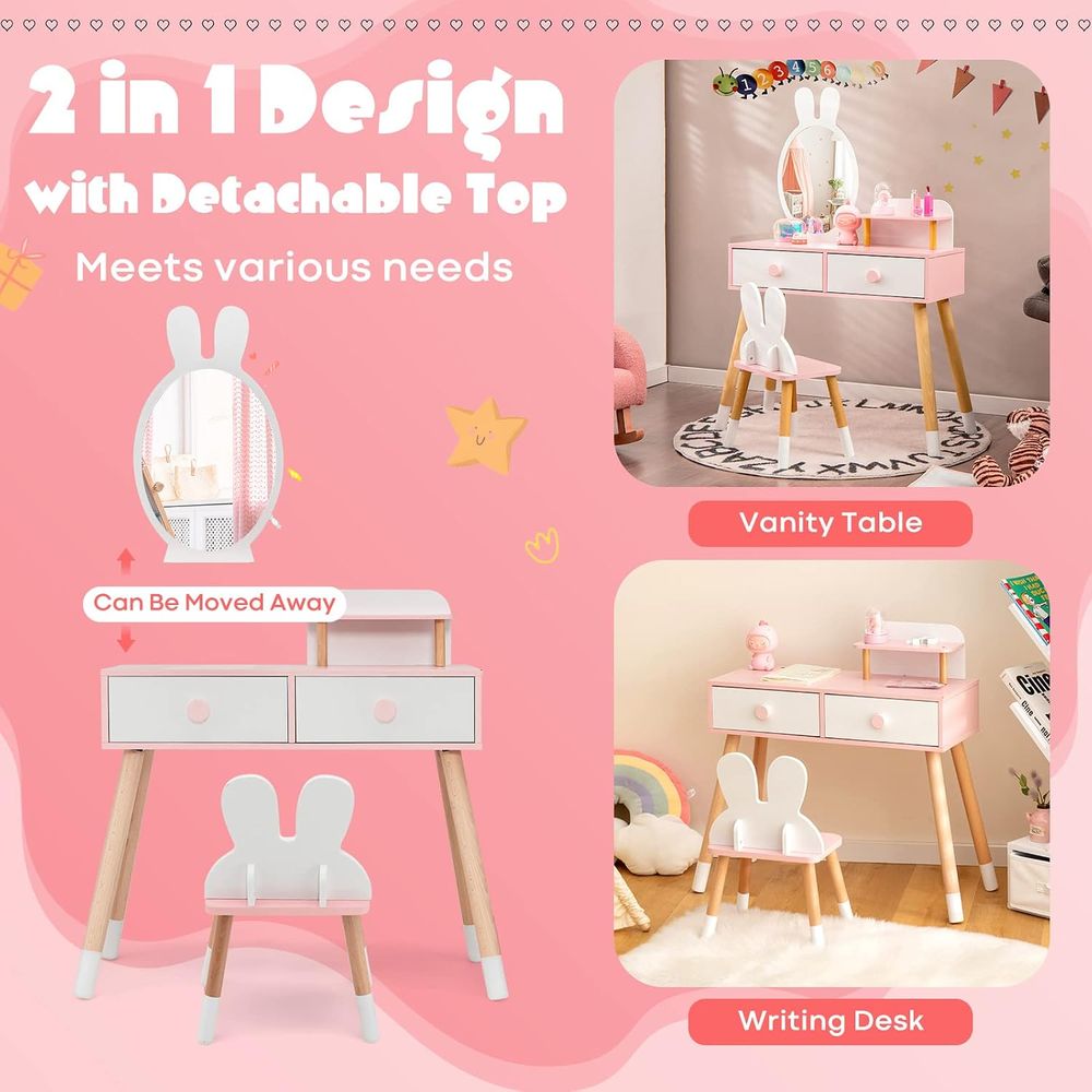 EY Kids Vanity, houten make-up - Beauty Makeup Vanity Set recensie en prijs