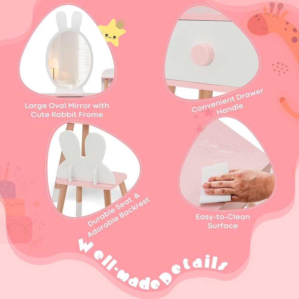 EY Kids Vanity, houten make-up - Beauty Makeup Vanity Set recensie en prijs