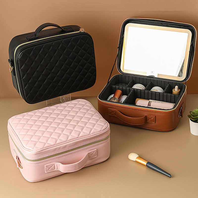 Grote reismake-uptas met spieg - Beauty Zone Makeup recensie en prijs