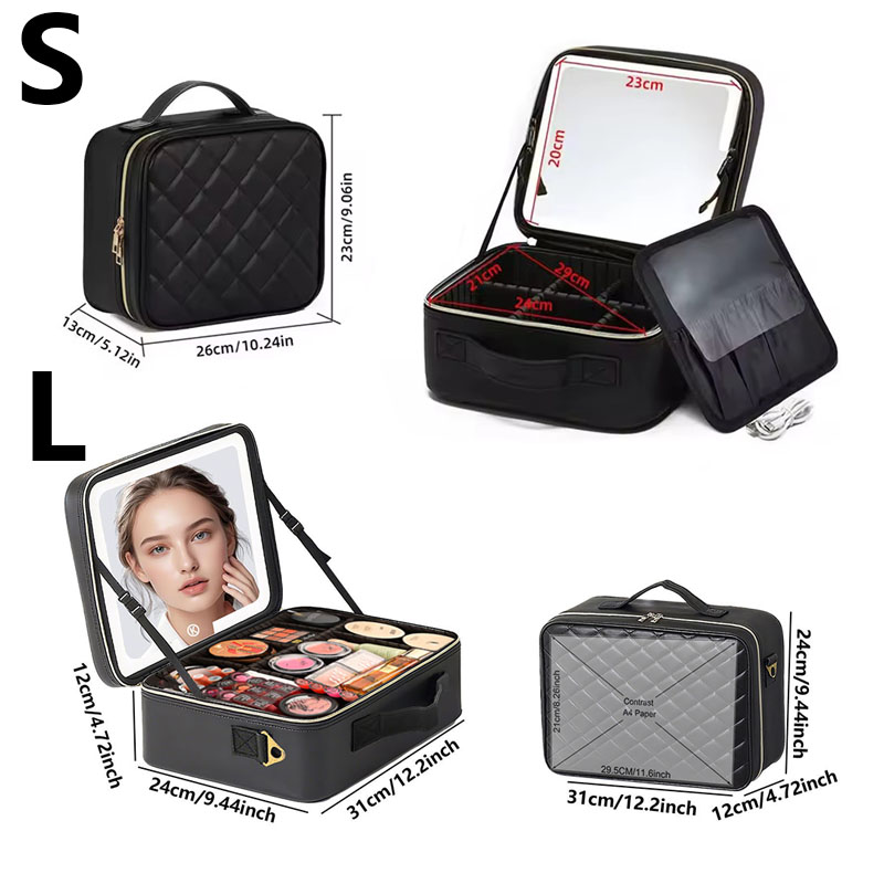 Grote reismake-uptas met spieg - Beauty Zone Makeup recensie en prijs